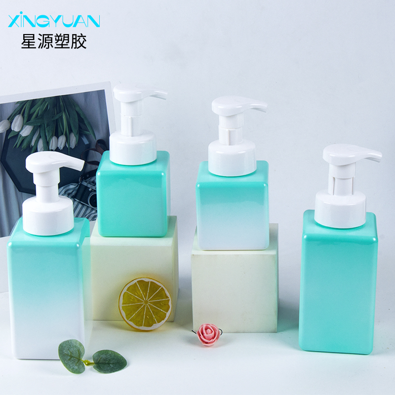 方形塑料按壓泡沫瓶 酒店衛(wèi)生間專用洗手液 洗護(hù)用品沐浴露洗面奶打泡瓶定制